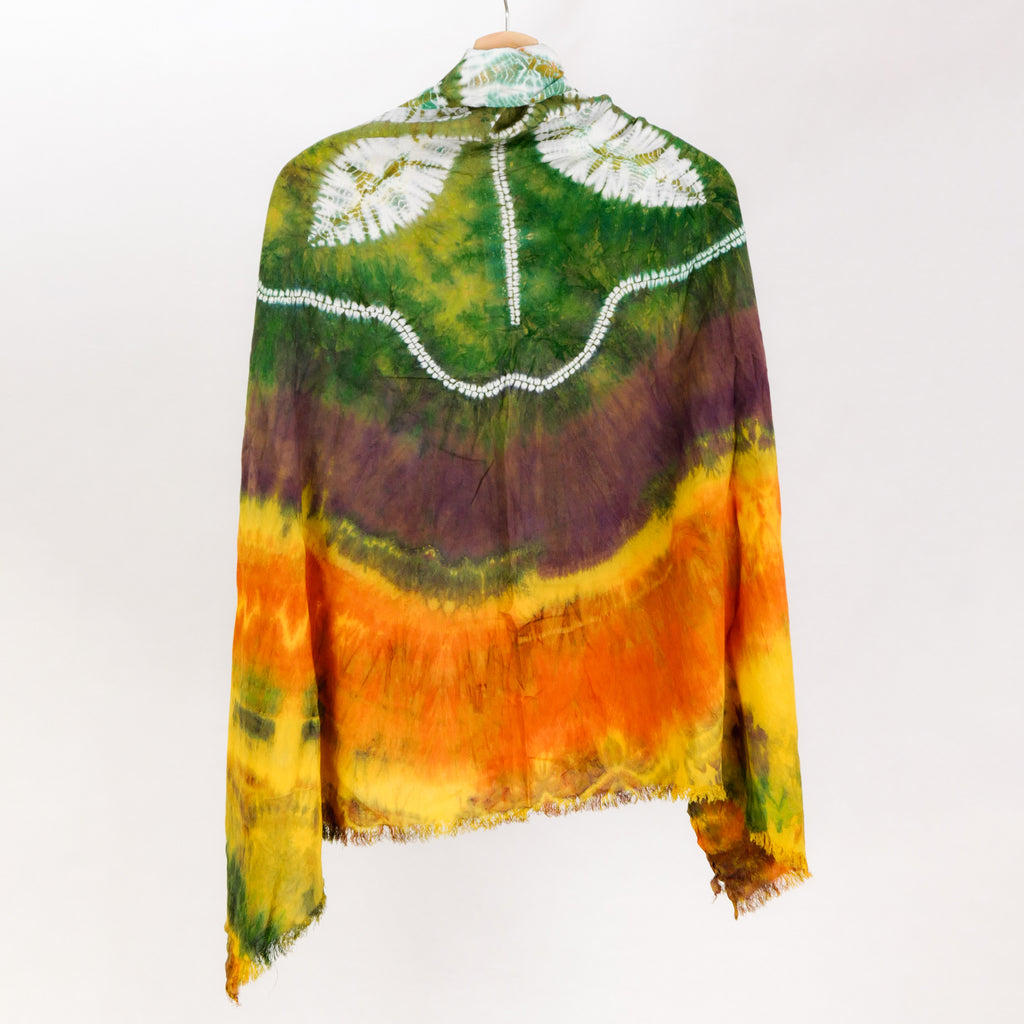 Earth-tone Brown Petalmark Scarf