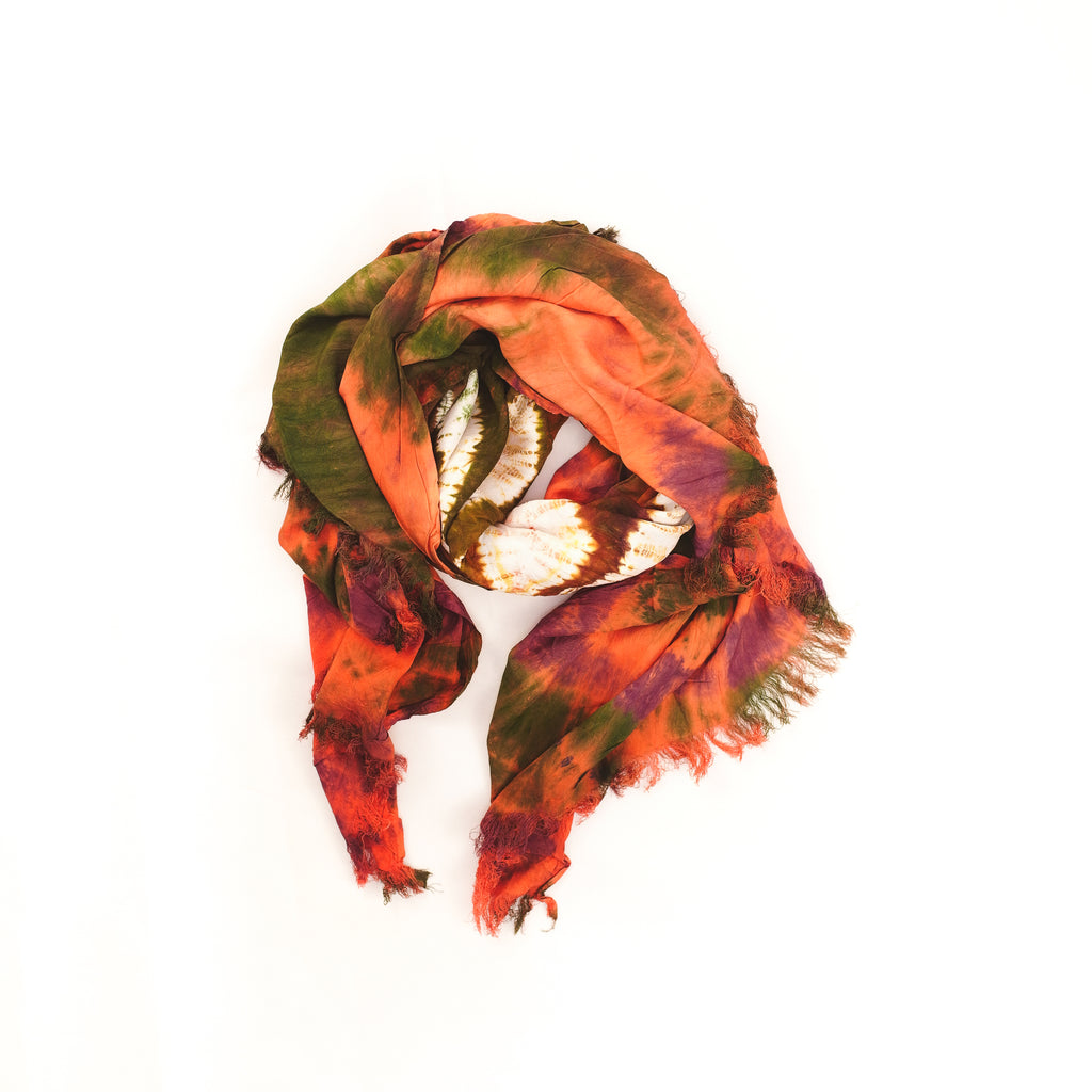 Earth-tone Purple Petalmark Scarf