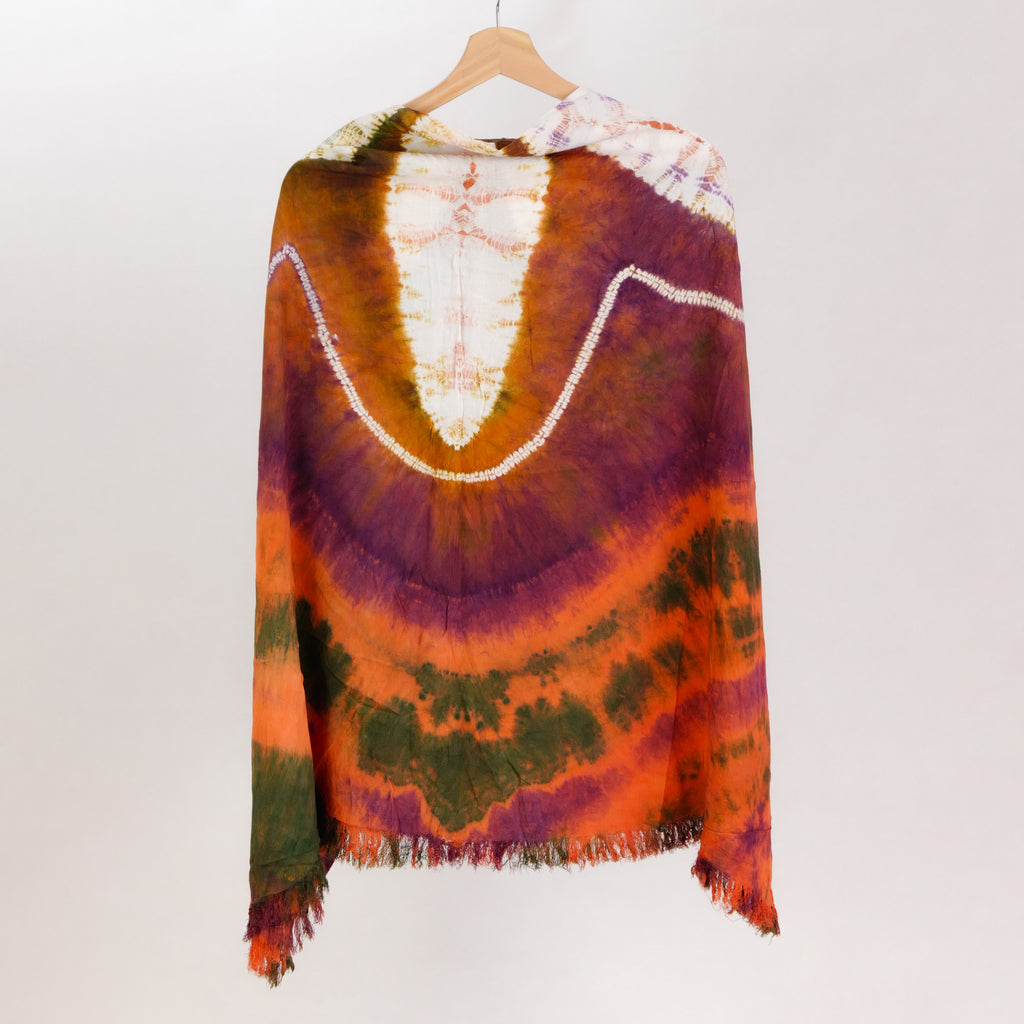 Earth-tone Purple Petalmark Scarf